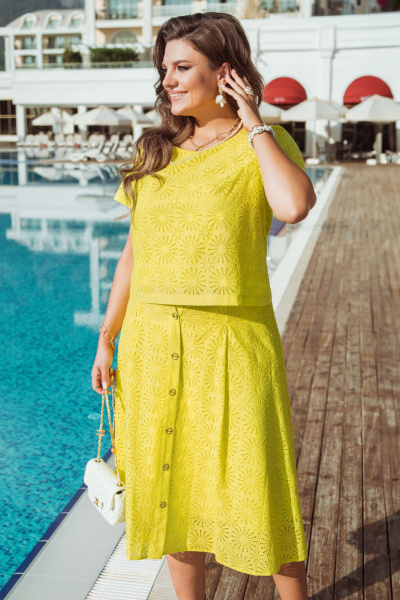 Блуза, юбка Vittoria Queen 20963 желтый - фото 1