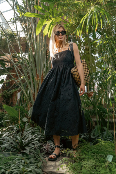 Летнее платье-бандо с вытачками и сборкой SILVERSPICE S-5420 - фото 1