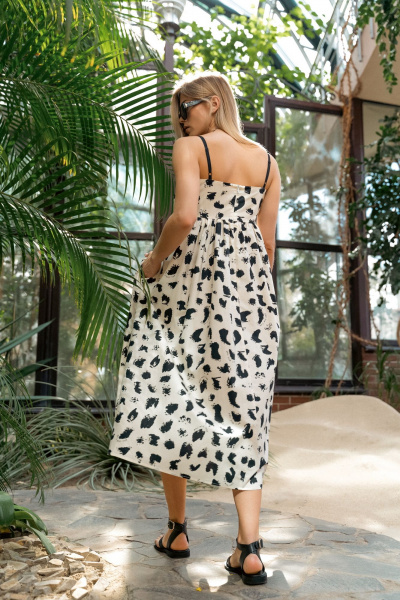 Летний сарафан с принтом и карманами SILVERSPICE S-5420-1 - фото 2