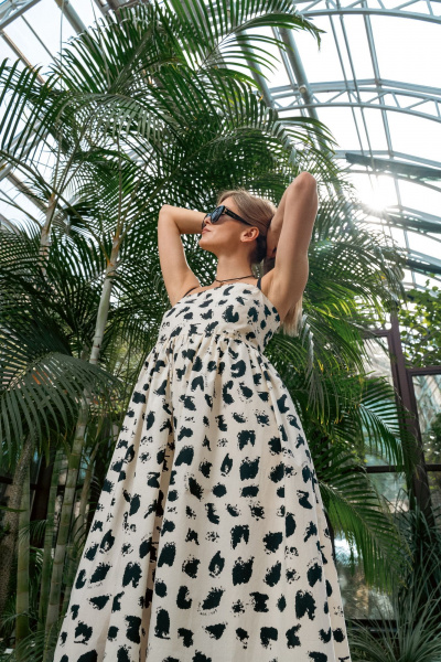 Летний сарафан с принтом и карманами SILVERSPICE S-5420-1 - фото 7