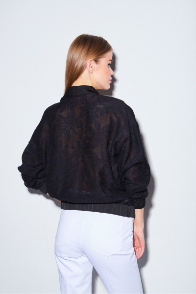 Летний ажурный жакет из вискозы с воротником-стойкой DAVYDOV 9332 - фото 3