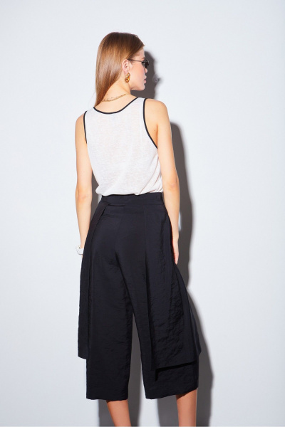 Летняя прямая блузка из тонкого трикотажа с разрезами DAVYDOV 9337 - фото 2