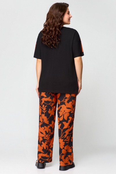 Брюки, туника Svetlana-Style 1567 черный+оранжевый_листик - фото 2