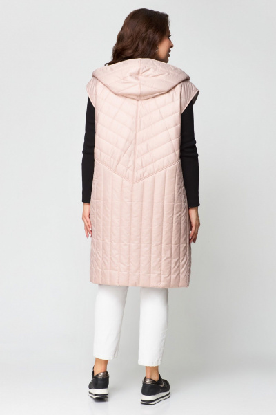 Демисезонный розовый жилет с капюшоном и прорезными карманами Svetlana-Style 1766 розовый - фото 2