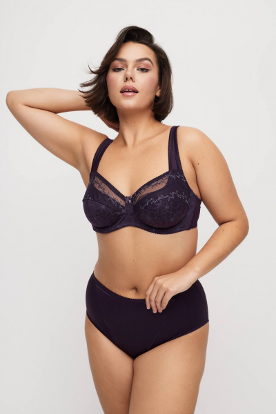 Фиолетовые трусы из трикотажа и кружева Milady 218-1 56.0 - фото 4