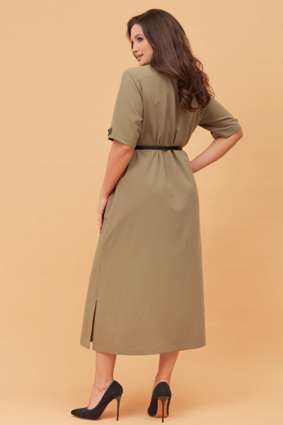 Платье Andina city 8021 хаки - фото 2