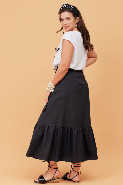 Блуза, юбка Andina city 9039 черный-белый - фото 2