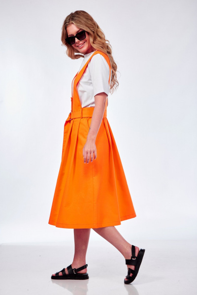 Летний джинсовый сарафан с широкими бретелями и карманами Takka Plus 24-223 - фото 12