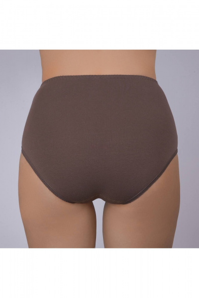 Трусы из эластичного полотна с двойным слоем и отделкой из кружева Verally 1093-2 перец - фото 2