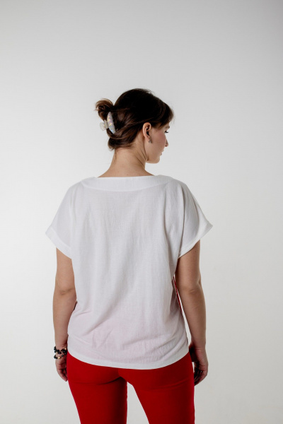 Летний комплект из блузы и брюк с принтом и резинкой Needle 543 - фото 6