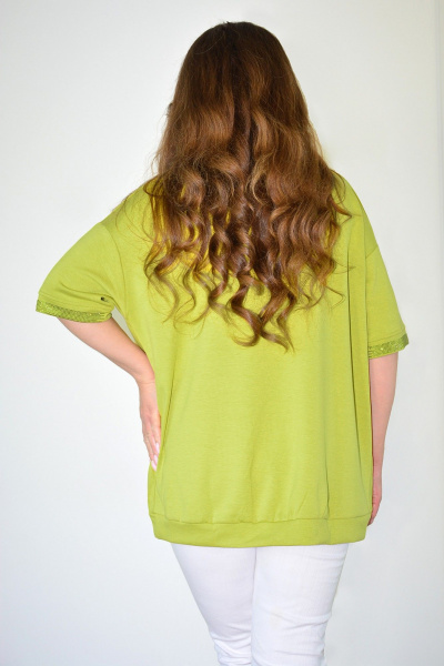 Стильная летняя блуза из эластичной вискозы с трафаретной печатью Needle 545 - фото 2