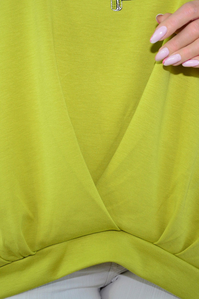 Стильная летняя блуза из эластичной вискозы с трафаретной печатью Needle 545 - фото 4