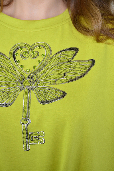 Стильная летняя блуза из эластичной вискозы с трафаретной печатью Needle 545 - фото 3