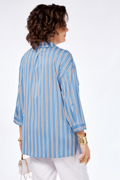 Комплект из рубашки и брюк из ткани с вискозой и льном Grace for you 251 - фото 4