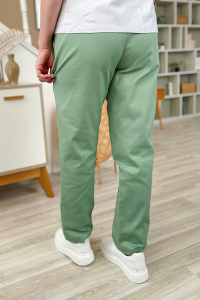 Джинсовый жакет полуприлегающего кроя с рельефами Rumoda 2200 зеленый - фото 7