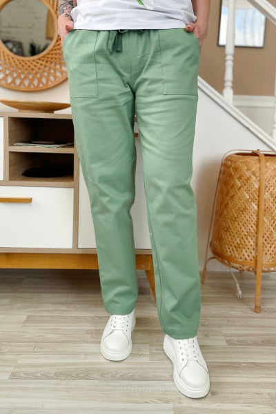 Джинсовый жакет полуприлегающего кроя с рельефами Rumoda 2200 зеленый - фото 5