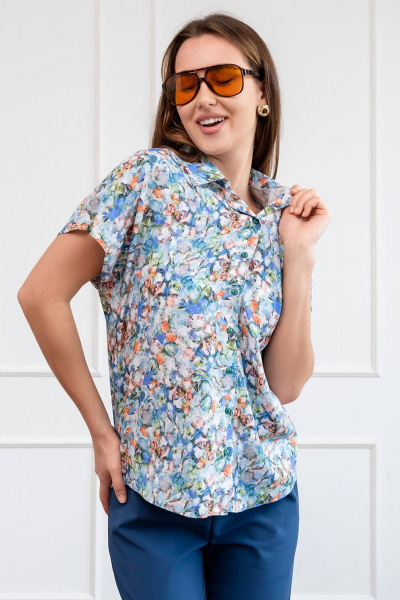 Блуза из вискозы с воротником рубашечным LADO 8150-4 - фото 4
