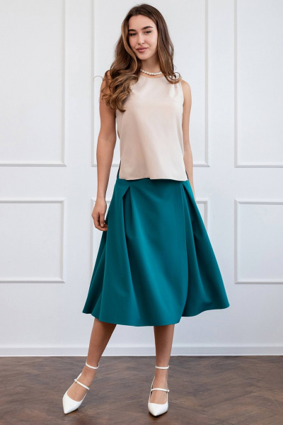 Блуза- топ из текстиля с сборками и разрезами LADO 8155-7 - фото 5