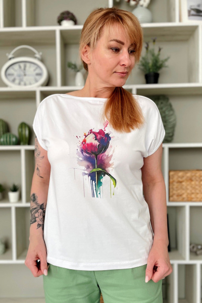 Джемпер Rumoda 2218 белый - фото 2