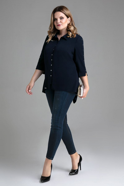 Блуза Панда 452840 синий - фото 1