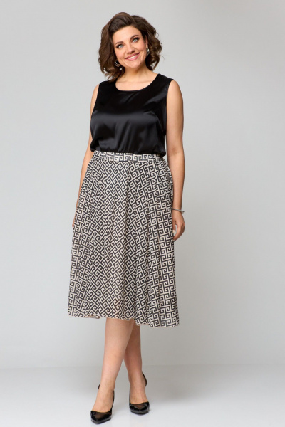 Жакет, юбка ANASTASIA MAK 1186 бежевый - фото 8