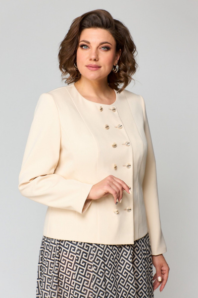 Жакет, юбка ANASTASIA MAK 1186 бежевый - фото 5