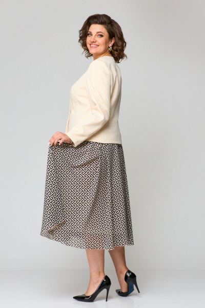 Жакет, юбка ANASTASIA MAK 1186 бежевый - фото 4