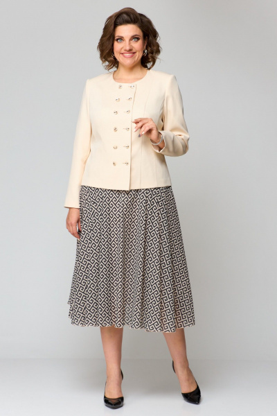 Жакет, юбка ANASTASIA MAK 1186 бежевый - фото 1