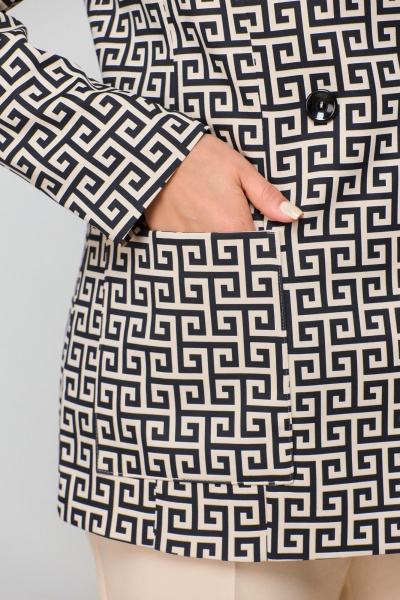 Брюки, жакет ANASTASIA MAK 1181 бежевый+черный - фото 12