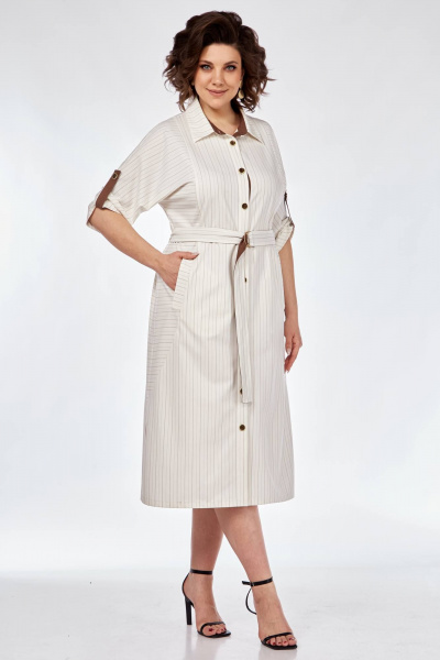 Платье Matini 3.1631 молоко+полоска - фото 9