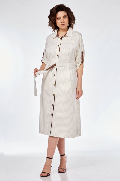 Платье Matini 3.1631 молоко+полоска - фото 8