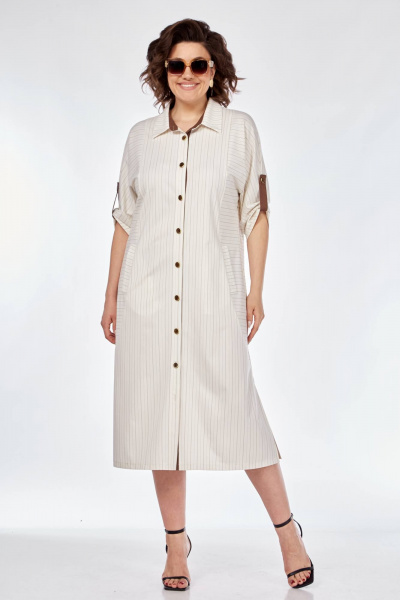 Платье Matini 3.1631 молоко+полоска - фото 1