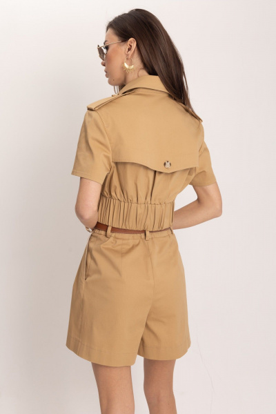 Жакет в стиле сафари короткий с воротником и декором EZER 1044 - фото 6