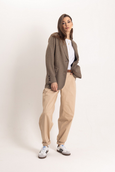 Комплект в стиле Old Money жакет и брюки-бананы из джинса EZER 2049 - фото 7