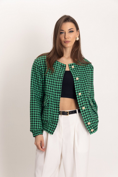 Бомбер и брюки-палаццо из гусиной лапки для делового образа EZER 2054 - фото 8