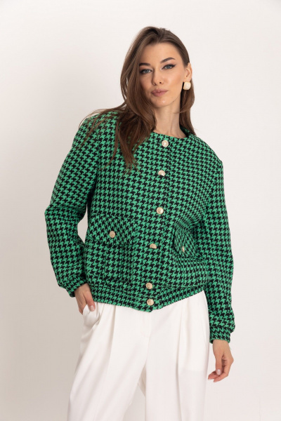 Бомбер и брюки-палаццо из гусиной лапки для делового образа EZER 2054 - фото 5