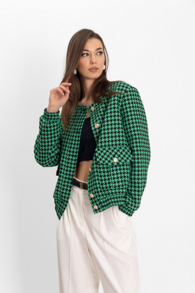 Бомбер и брюки-палаццо из гусиной лапки для делового образа EZER 2054 - фото 2