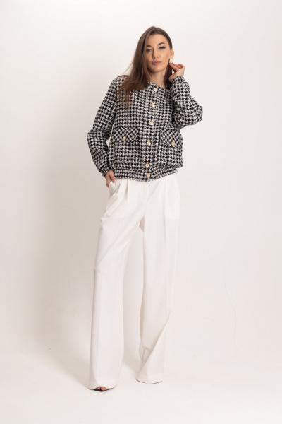 Костюм из жакета и брюк-палаццо из гусиной лапки EZER 2055 - фото 5