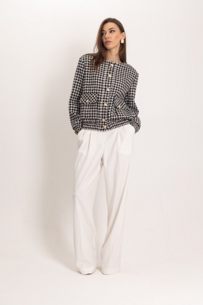 Костюм из жакета и брюк-палаццо из гусиной лапки EZER 2055 - фото 6