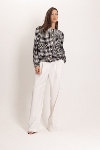 Костюм из жакета и брюк-палаццо из гусиной лапки EZER 2055 - фото 4