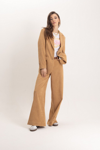 Винтажный вельветовый костюм жакет и брюки прямого кроя EZER 2058 - фото 7