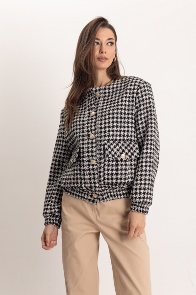 Джинсовый комплект бомбер и прямых брюк межсезонный стиль EZER 2064 - фото 3