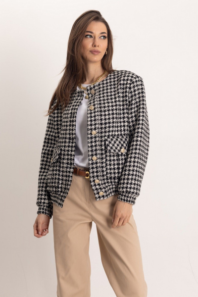 Джинсовый комплект бомбер и прямых брюк межсезонный стиль EZER 2064 - фото 2