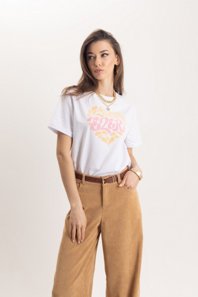 Бежевые вельветовые брюки прямого кроя с карманами EZER 1101 - фото 3