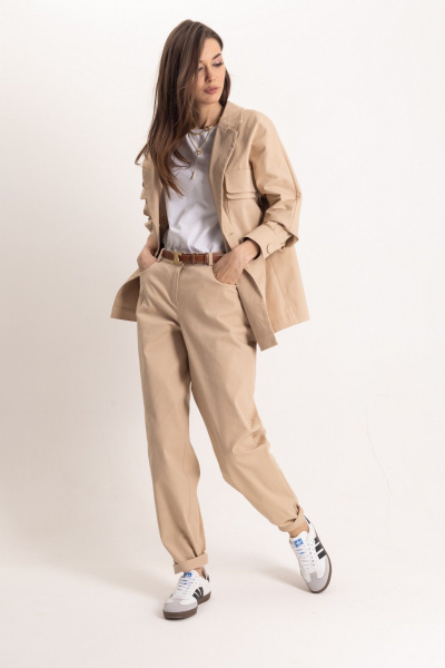 Стильные джинсовые брюки-слоучи с высокой посадкой EZER 1102 - фото 8