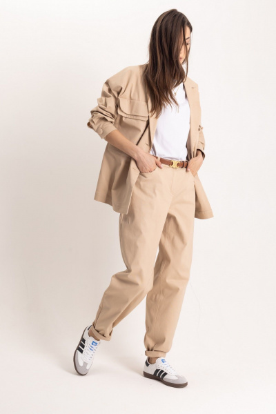 Стильные джинсовые брюки-слоучи с высокой посадкой EZER 1102 - фото 7