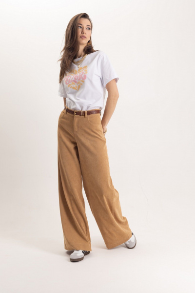 Белая футболка свободного кроя с логотипом EZER 1402 - фото 6