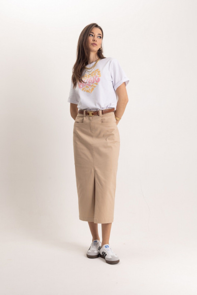 Белая футболка свободного кроя с логотипом EZER 1402 - фото 4