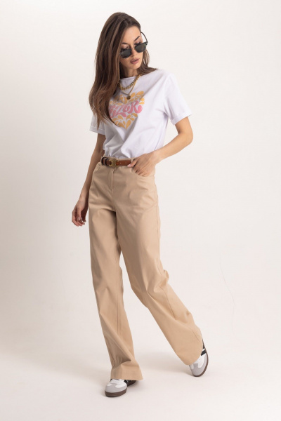 Белая футболка свободного кроя с логотипом EZER 1402 - фото 2