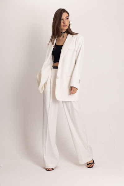 Двойка из жакета и брюк с завышенной талией и стрелками EZER 2060 - фото 7